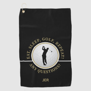 Serviette De Golf Golfeur Homme Moderne Balle de Golf Pro Citation N