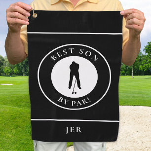 Serviette De Golf Golfeur meilleur fils par Par Monogram Sports Pro