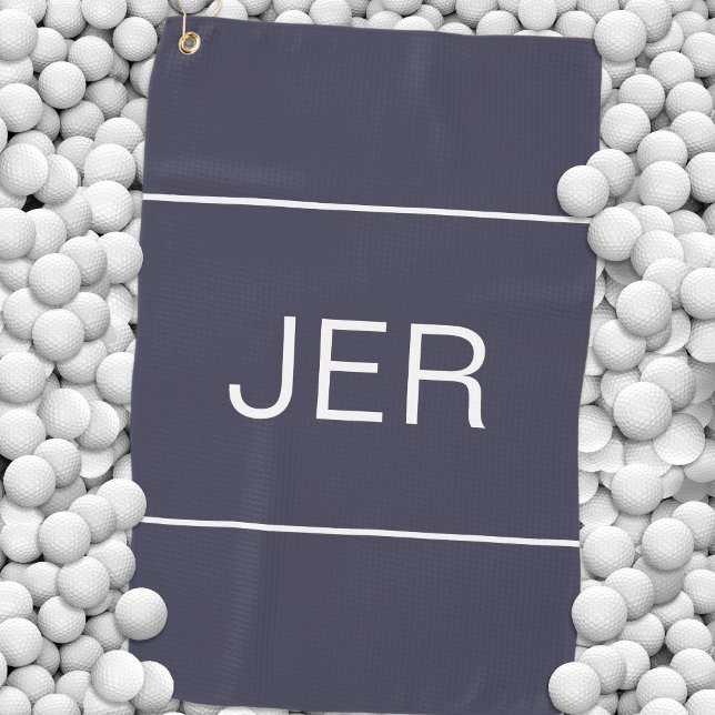 Serviette De Golf Golfeur Monogrammé Sport Moderne Professionnel Ble (Monogrammed Golfer Sports Modern Professional Blue Golf Towel)