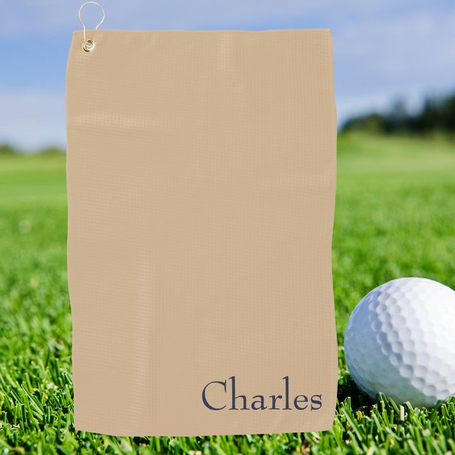 Serviette De Golf Golfeur Professionnel à Monogramme Simple Masculin (Créateur téléchargé)