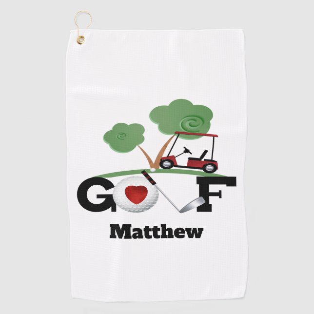Serviette De Golf Golfeurs Panier de golf personnalisé (Devant)