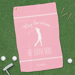 Serviette De Golf Golfeuse de golf professionnelle moderne monogramm