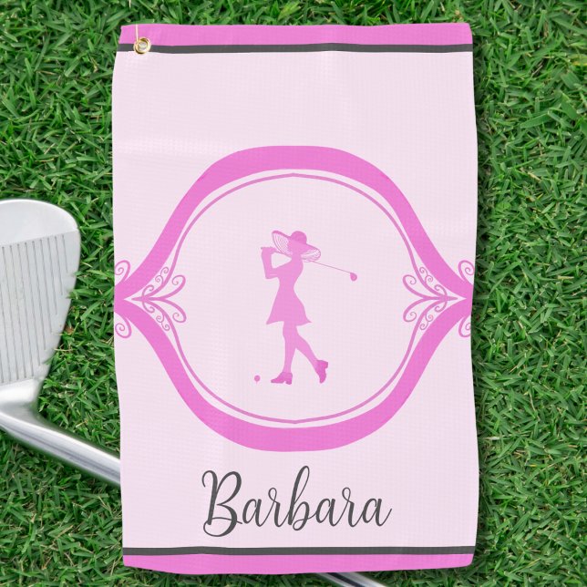 Serviette De Golf Golfeuse élégante Personnalisé  (Créateur téléchargé)