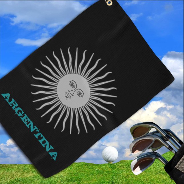 Serviette De Golf Golfing Argentina & Sol De Mayo armoiries /drapeau (Créateur téléchargé)