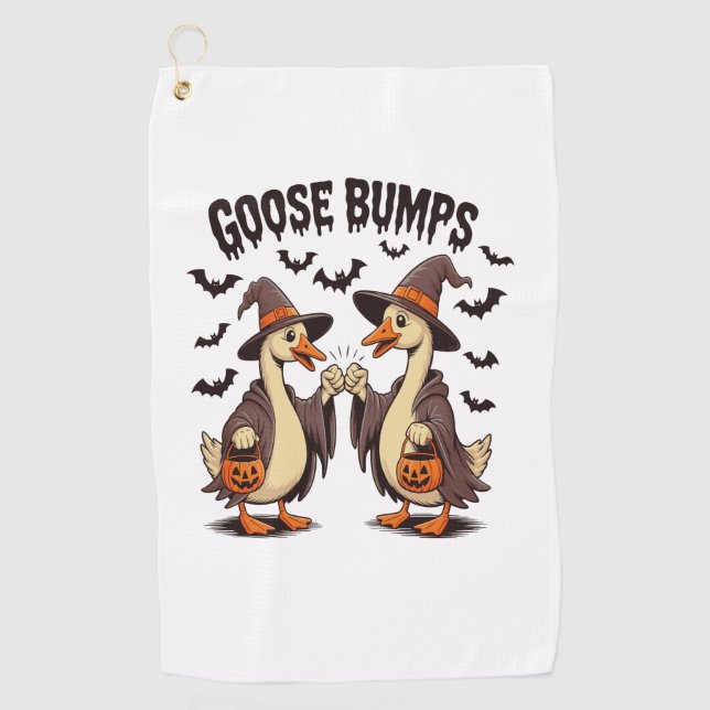 Serviette De Golf Goose Bumps Halloween Witch Automne (Devant)