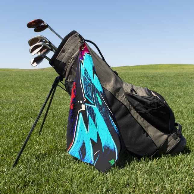 Serviette De Golf Graffiti 14 gtcnm (Vert)