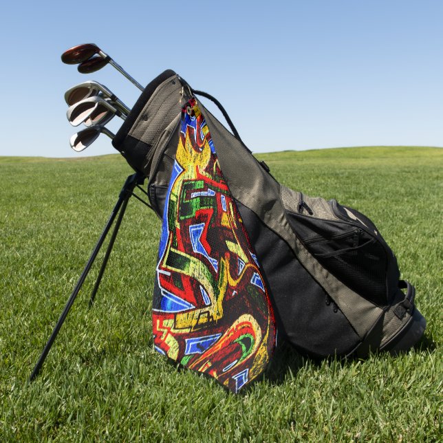 Serviette De Golf Graffiti 17 gtcna (Vert)