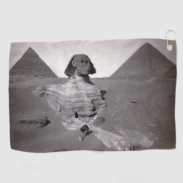 Serviette De Golf Grand Sphinx non déblayé & Pyramides de Gizeh Égyp (Horizontal)