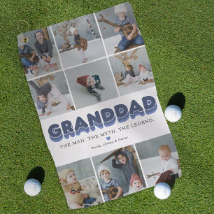 Serviette De Golf Granddad Modern Photo Collage Golf Serviette