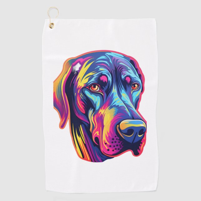 Serviette De Golf Grande conception Dane Neon (Devant)