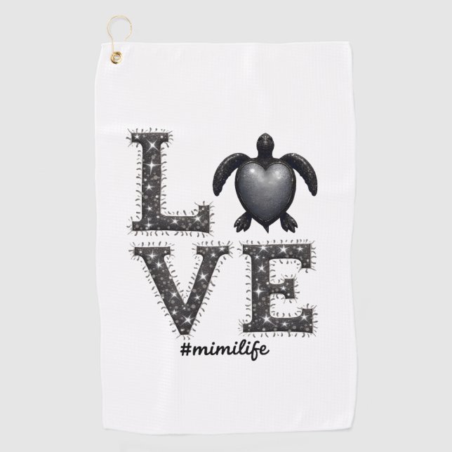 Serviette De Golf Grandma Turtle - Love Mimi Life Sea Turtle, Mimi T (Devant)