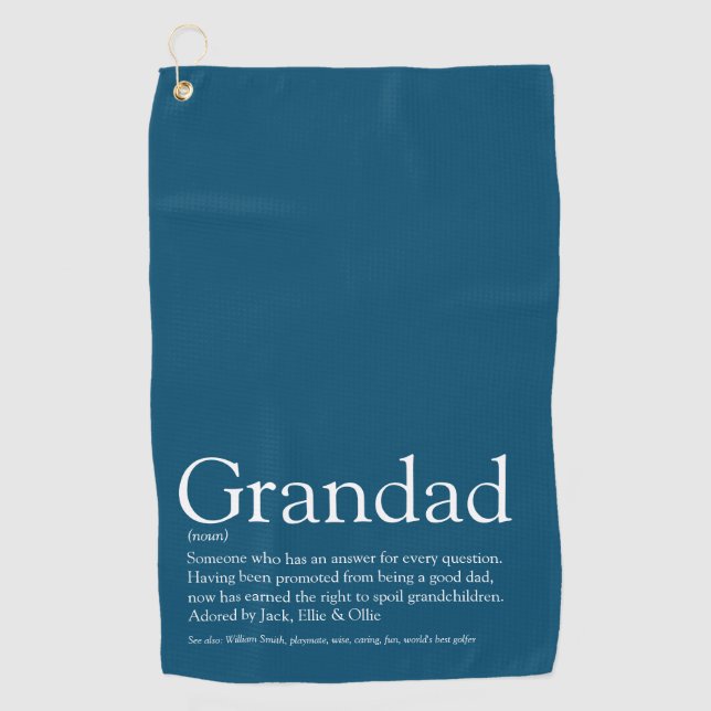 Serviette De Golf Grandpa Grandpa Papad Papa Définition (Devant)