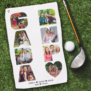 Serviette De Golf GRANDPA Photo Collage Lettre découpée Personnali