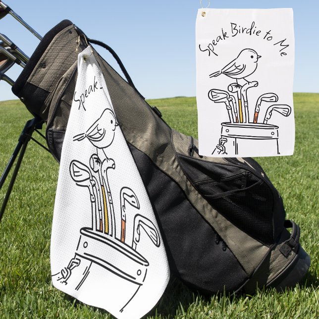 Serviette De Golf Graphique humoristique de Birdie pour la fête des  (Créateur téléchargé)