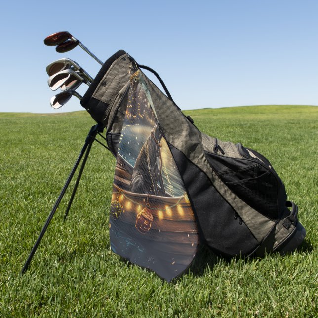 Serviette De Golf Great Dane Christmas Festive Voyage (Vert)