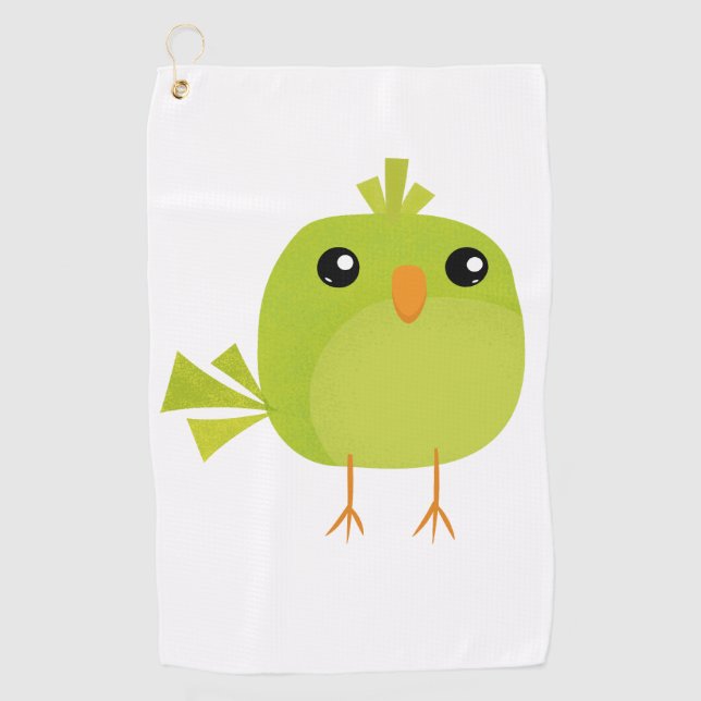 Serviette De Golf Green Bird Cartoon   (Devant)