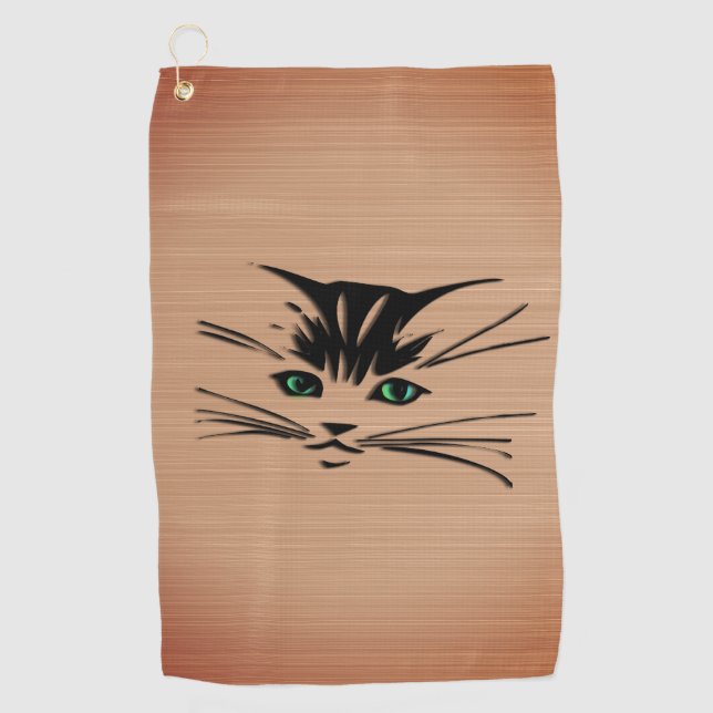 Serviette De Golf Green Eyed Cat Russe (Devant)