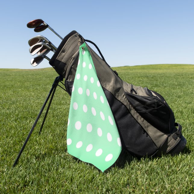 Serviette De Golf Green Poka Dots (Vert)
