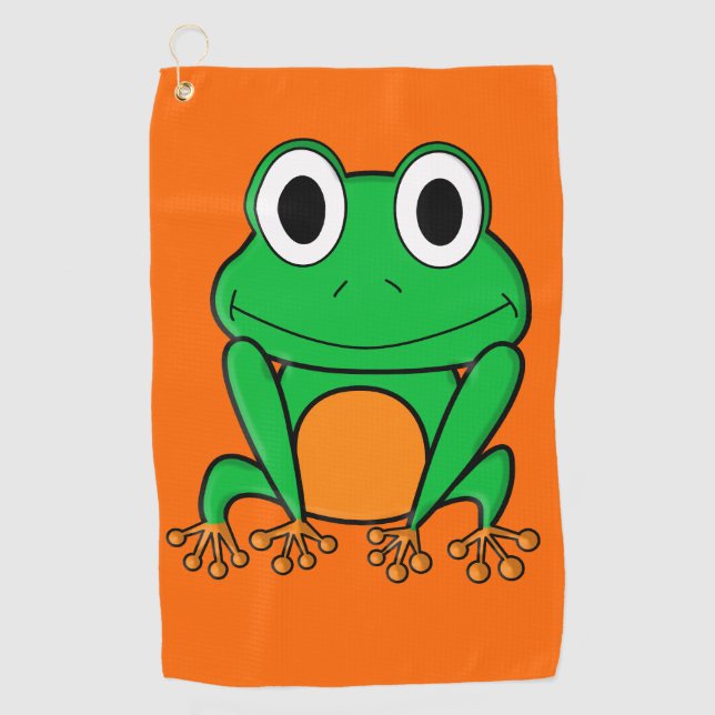 Serviette De Golf Grenouille verte (Devant)