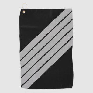 Serviette De Golf Gris noir rayé les années 70 80s Retro Racing rayp