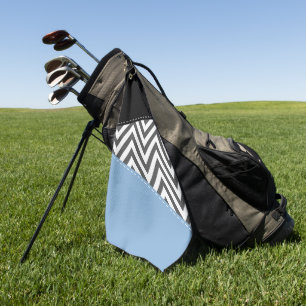 Serviette De Golf Gris Zigzag, Gris Chevron, Motif Zigzag, Bleu