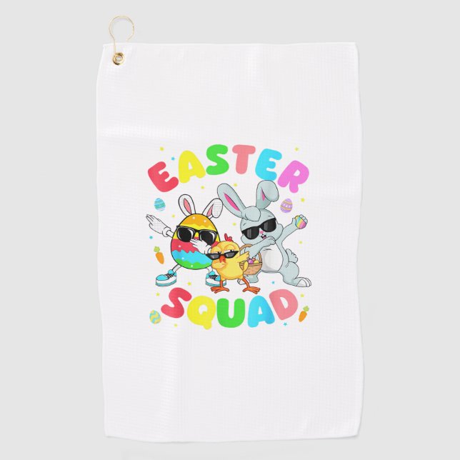 Serviette De Golf Groovy Funny Rabbit Egg Chick Easter Squad Day Men (Devant)