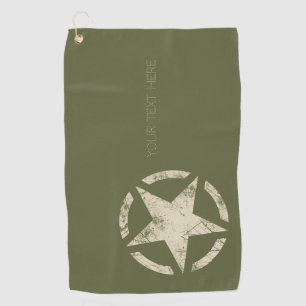 Serviette De Golf Gros Grunge Star Style détendu avec du texte sur