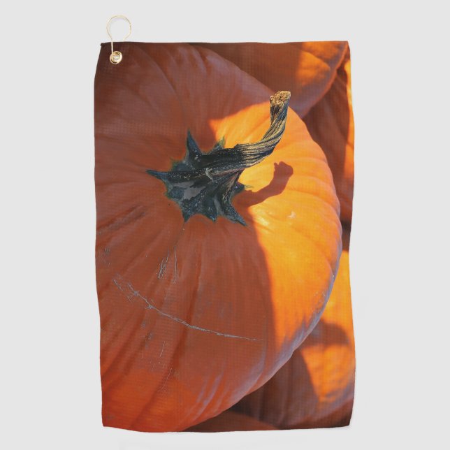 Serviette De Golf Grosse citrouille orange (Devant)
