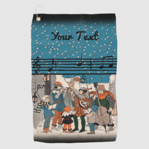 Serviette De Golf Groupe de chanteurs et de musiciens au coin de la 