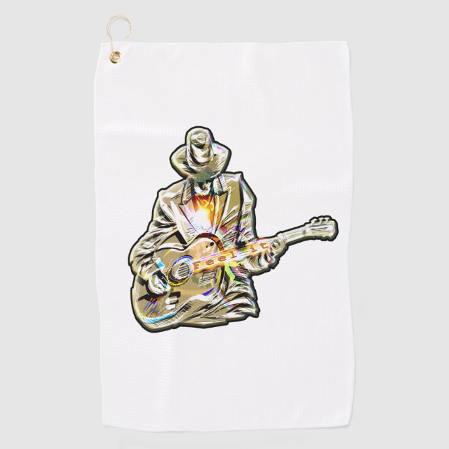 Serviette De Golf Guitar Blues Mann - Sentez-le (Devant)