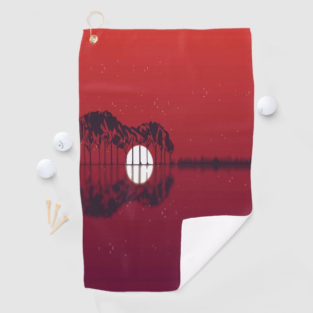 Serviette De Golf Guitare Cove (En situation)