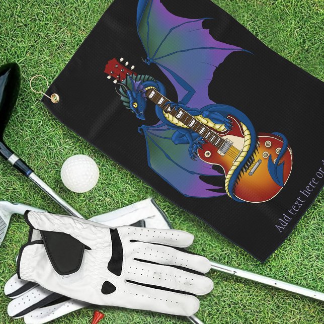 Serviette De Golf Guitare musicale Blue Dragon Sunburst (Créateur téléchargé)