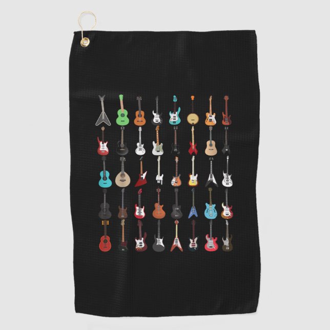 Serviette De Golf Guitarist Guitar Musical Instrument Rock and Roll (Devant)