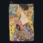 Serviette De Golf Gustav Klimt - Dame avec ventilateur<br><div class="desc">Dame avec ventilateur - Gustav Klimt,  Huile sur toile,  1917-1918</div>
