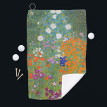 Serviette De Golf Gustav Klimt Fleur Jardin Cottage Nature<br><div class="desc">Un beau tableau de jardin - c'est un tableau classique de Gustav Klimt,  appelé Cottage Garden,  ou Bauergarten,  1907,  qui est un gros plan d'un jardin fleuri,  un tableau floral coloré.</div>