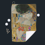 Serviette De Golf Gustav Klimt Le Baiser<br><div class="desc">Magnifique chef-d'oeuvre doré de Gustav Klimt - The Kiss. Excellent cadeau pour la petite amie,  cadeau pour le petit ami et les amoureux idées cadeaux.</div>