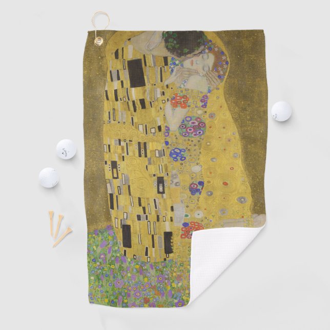 Serviette De Golf Gustav Klimt Le Baiser (En situation)