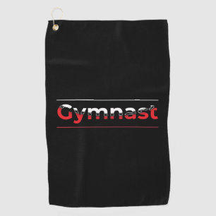 Serviette De Golf Gymnaste - Mot minimaliste Gymnastique Moderne