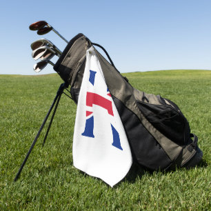 Serviette De Golf H Monogramme superposé sur le drapeau Union Jack g