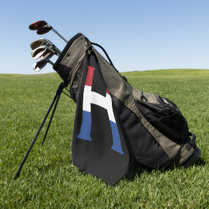 Serviette De Golf H Monogramme superposé sur l'indicateur NLD sur le
