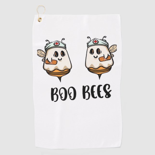 Serviette De Golf Halloween Boo Bees Infirmière T-shirt classique (Devant)