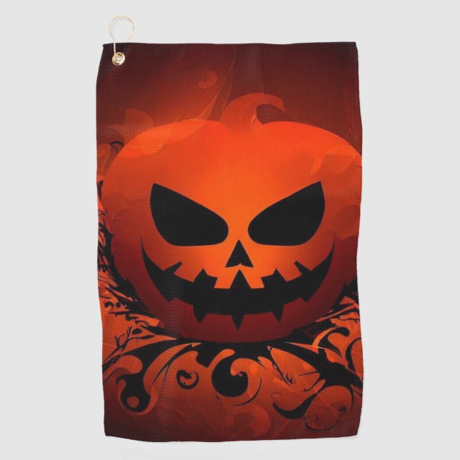 Serviette De Golf Halloween/Citrouille/automne/automne (Devant)