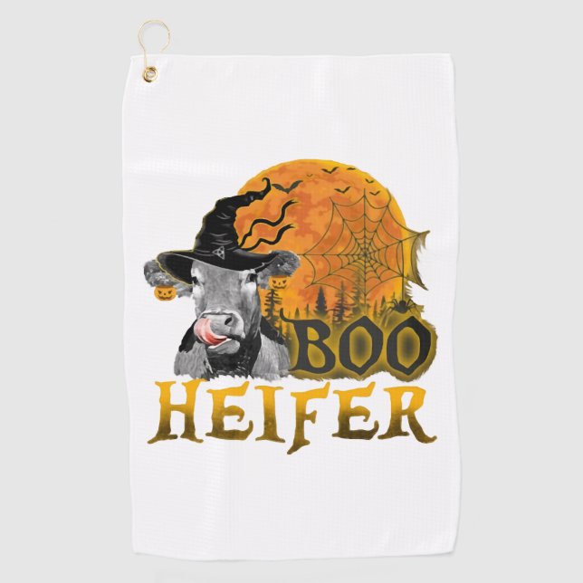 Serviette De Golf Halloween de la vache (Devant)