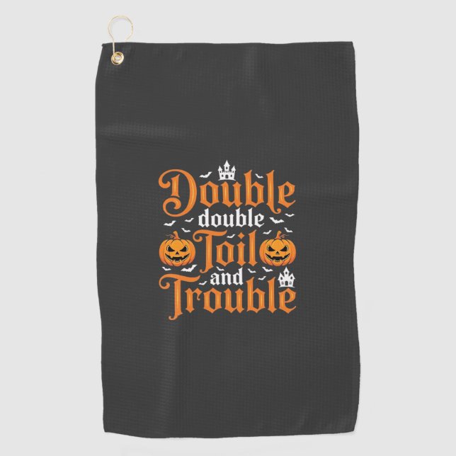 Serviette De Golf Halloween Double Double Toil and Trouble_1 (Devant)