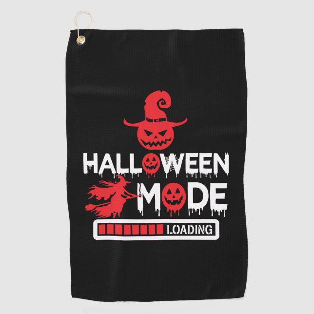 Serviette De Golf Halloween Funny Halloween Mode Loading Birthday (Devant)