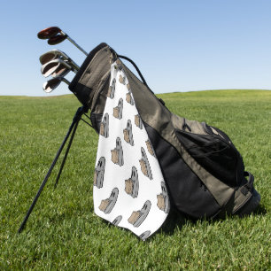 Serviette De Golf Halloween, Gentil Fantôme Gris, Trick Or Treat, Ho