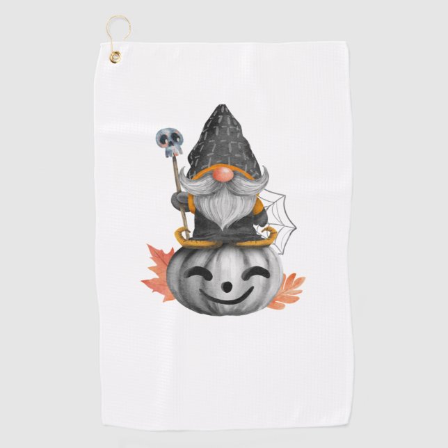 Serviette De Golf halloween gnome thanksgiving (Devant)