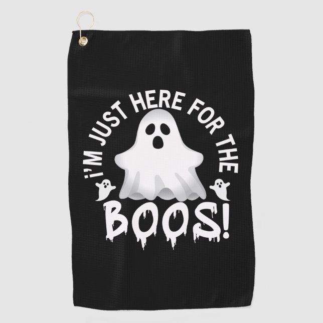 Serviette De Golf Halloween je suis juste là pour les boos d'anniver (Devant)
