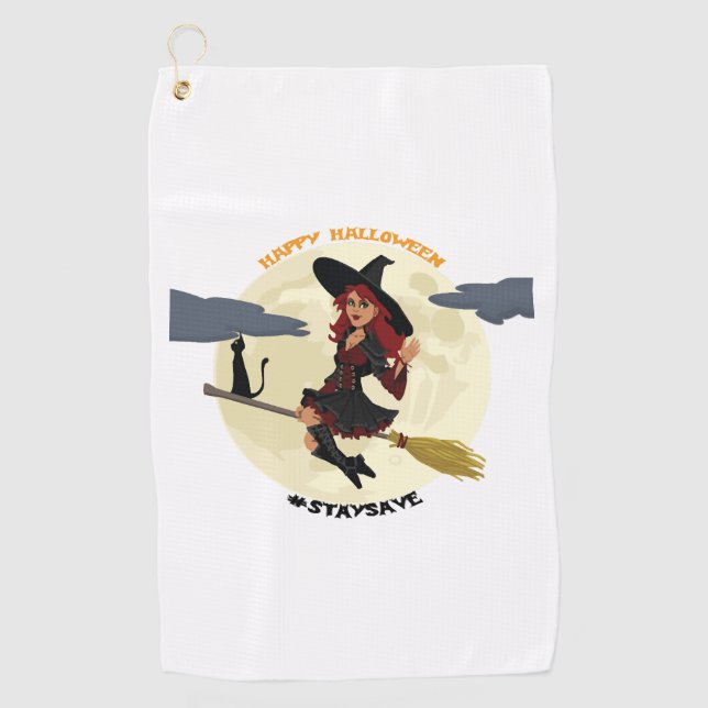 Serviette De Golf Halloween - Joyeux Halloween ! (Devant)