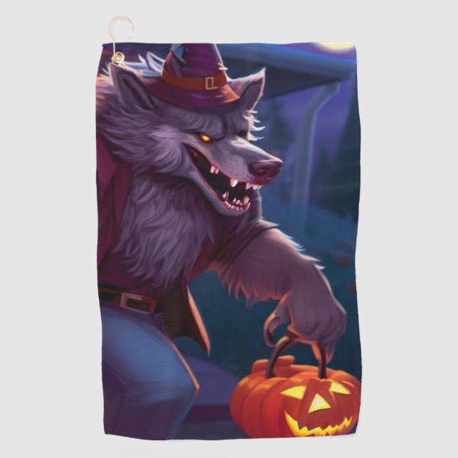 Serviette De Golf Halloween/loup-garou/automne/automne (Devant)